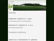 Tablet Screenshot of fotbal.nesovice.cz